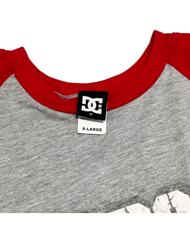 CAMISETA DC 3/4  XL GRIS ROJO OFERTA CAMISETA DC 3/4  XL GRIS ROJO OFERTA