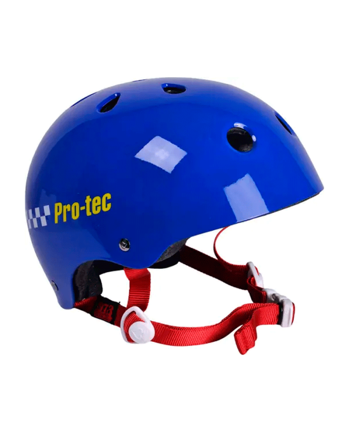 CASCO PRO-TEC CLASSIC AZUL BRILLO RETRO OFERTA