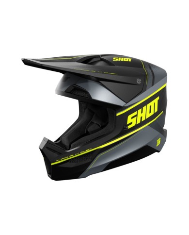 CASCO SHOT FURIOUS NEGRO/AMARILLO
