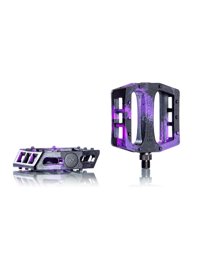 PEDALES DEMOLITION TROOPER MORADO/NEGRO TYE DIE