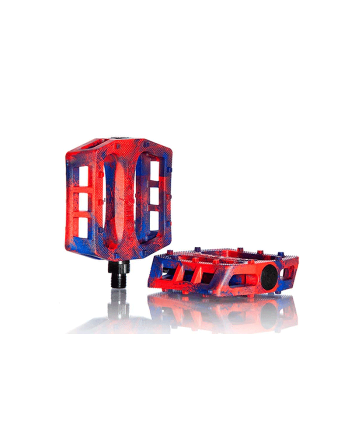 PEDALES DEMOLITION TROOPER ROJO/AZUL TYE DIE
