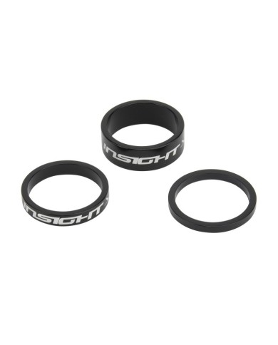 KIT DE ESPACIADORES DE HORQUILLA INSIGHT 1" NEGRO