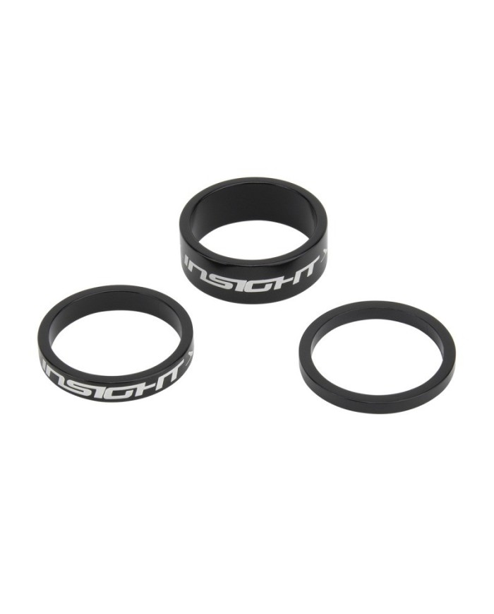 KIT DE ESPACIADORES DE HORQUILLA INSIGHT 1" NEGRO