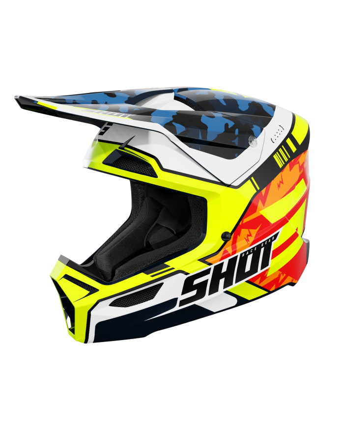 CASCO SHOT FURIOUS FLASH XS AZUL/AMARILLO