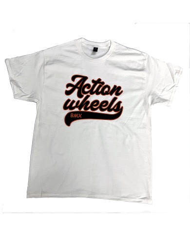 CAMISETA ACTION WHEELS BASEBALL BLANCO