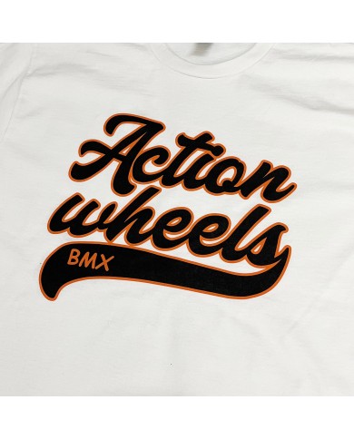 CAMISETA ACTION WHEELS BASEBALL BLANCO