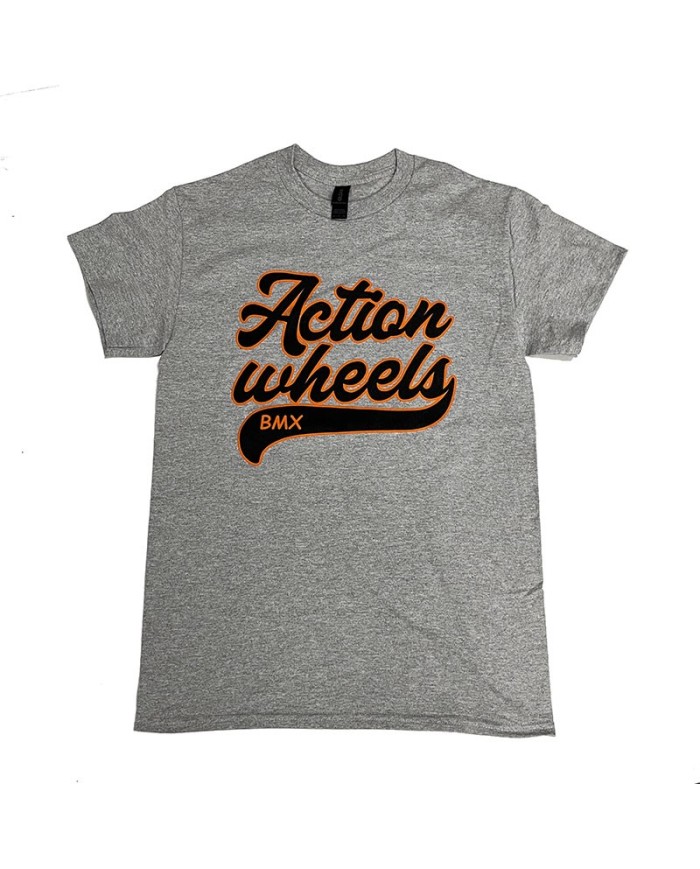 CAMISETA ACTION WHEELS BASEBALL GRIS