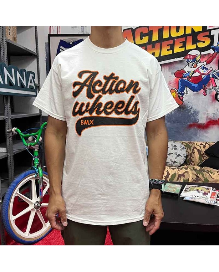 CAMISETA ACTION WHEELS BASEBALL BLANCO