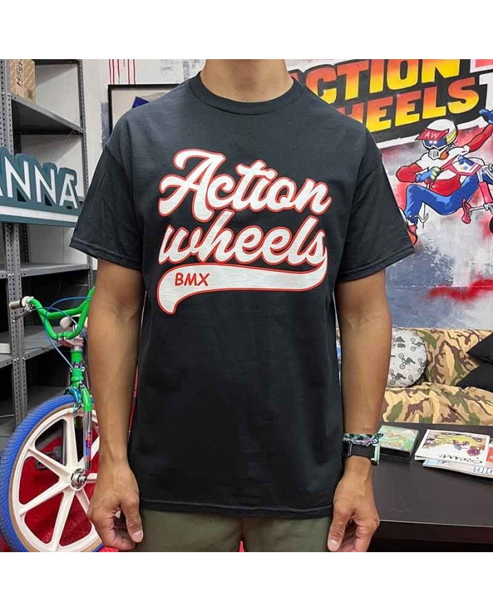 CAMISETA ACTION WHEELS BASEBALL NEGRO