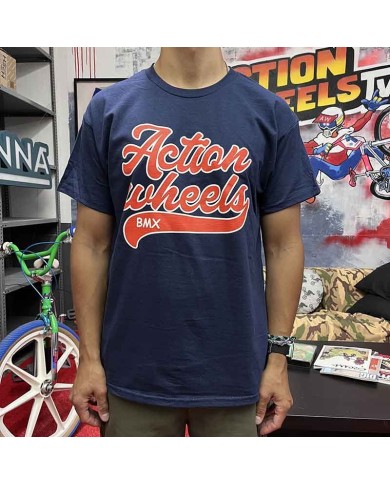 CAMISETA ACTION WHEELS BASEBALL NAVY