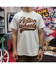 CAMISETA ACTION WHEELS BASEBALL GRIS